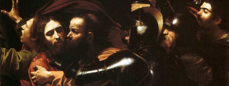 detail from 1902 painting “The Taking of Christ” by Caravaggio