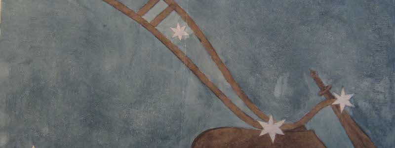 detail from original Starry Plough flag